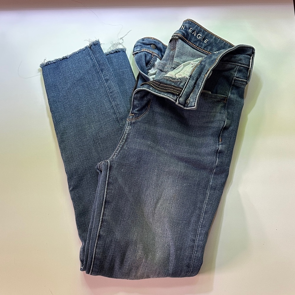 American Eagle Outfitters Women's Dark Blue Skinny Jeans